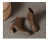 New Shoes for Women Leather Modern Boots Spring Autumn Concise High Tops Casual Shoes Girl Outdoor 6.5CM Short Ankle Boots