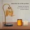 Tulip Flower Warm Candle Lamp French Retro Bedroom Bedside Lamp Fireless Fragrance Atmosphere Table Lamp