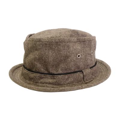 Basic Ench Tweed Pork Pie Hat Big Size Men’s Brown