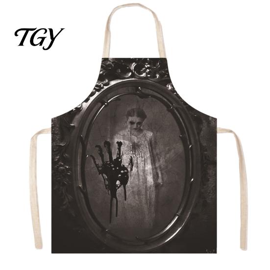 Blood Stain Costume Halloween Butcher Apron with Realistic Stain, Washable Protective Work Apron, Haunted House Decoration Horror Prop for Cosplay