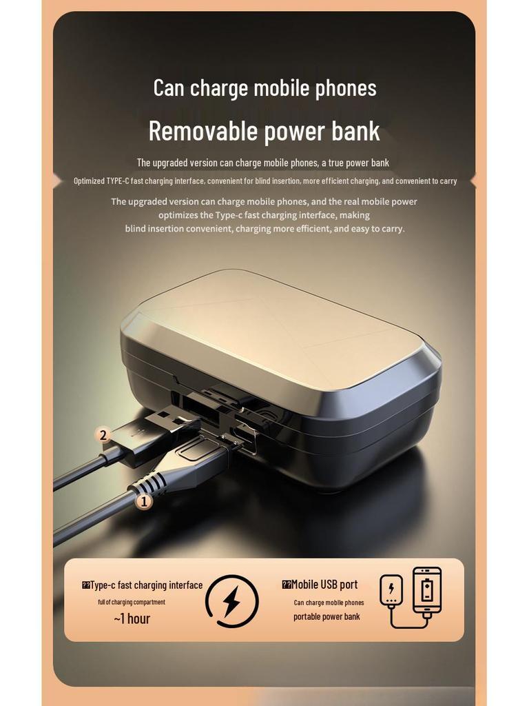 New TWS Wireless Bluetooth Earphones: Long Battery, Gaming E-sports, Noise Cancelling In-ear Sleep Mode.