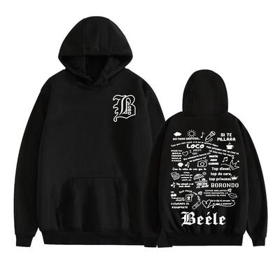 Rapper Beele Borondo Tour 2025 Print Hoodies Herren Damen Komfort Fleece Langarm Pullover Harajuku Hip Hop Mode Sweatshirts