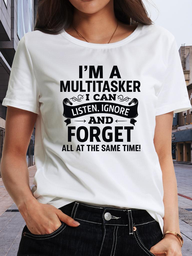 Im A Multitasker Unisexs Tee Funny Sarcastic Quote Black Top Graphic Tees Playeras De Mujeres