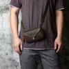 Retro Leather Men's Mobile Phone Bag Crazy-horse Leather Waist Bag Top Layer Cowhide Clutch Cross-body Shoulder Bag NZPJ