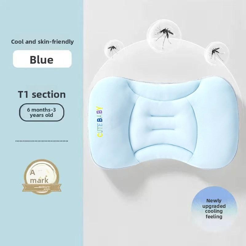 

Cool-Touch Space Partition Baby Pillow for 6M-3Y, 4-Season Breathable, Spine Support, Essential for Toddler & Kindergarten Use