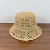 Chapeau de paille pour femme Respirant Évidé Été Vacances au bord de la mer Protection solaire et Ombrage Chapeau Chapeau de pêcheur tricoté