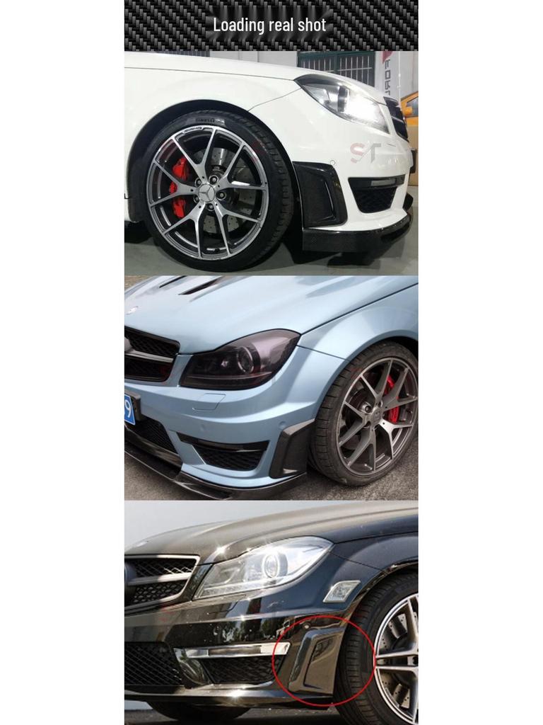 Mercedes-Benz C-Klasse W205 C63 Frontstoßstange Seiten-Lufteinlass-Zierleiste aus Kohlefaser
