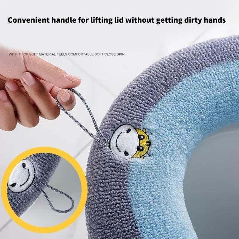 Pack Of 10 Thick Toilet Lid Cover For Home Bathroom NonSlip Design Quick Cleaning Toilet Seat Cover for Family Household