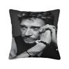Rock Star J-Johnny Hallyday Pillowcases Morden Pillow Case For Chair Sofa Home Decor Graphic Pillow Cover
