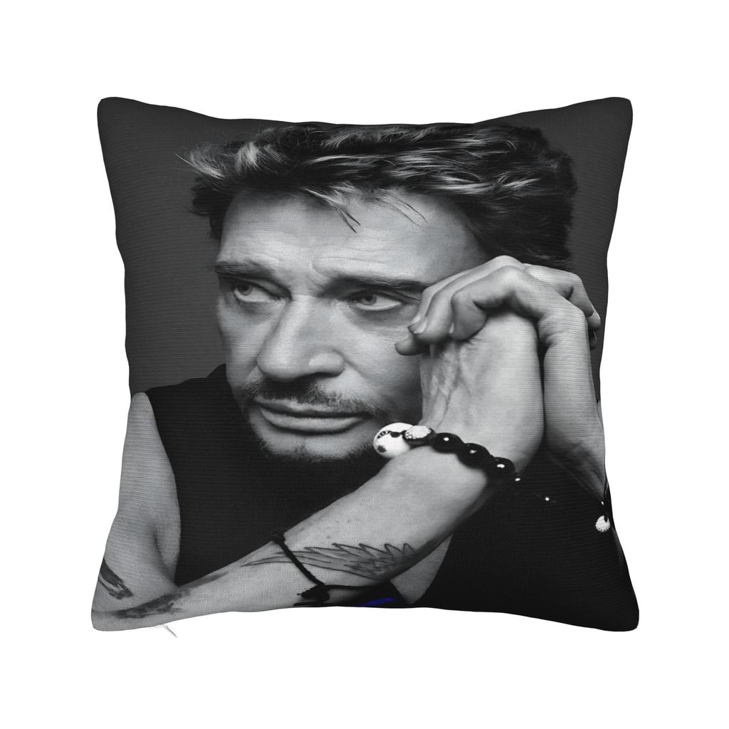 Rock Star J-Johnny Hallyday Pillowcases Morden Pillow Case For Chair Sofa Home Decor Graphic Pillow Cover