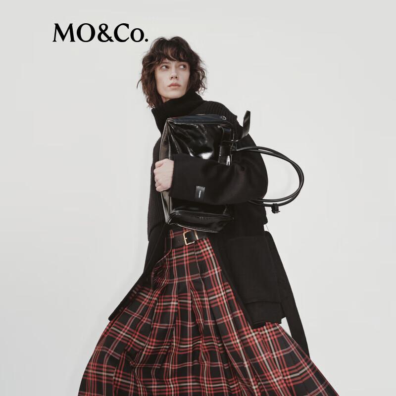 MO&Co. C+ Series 100% Wool Coat with Detachable Shawl and Belt