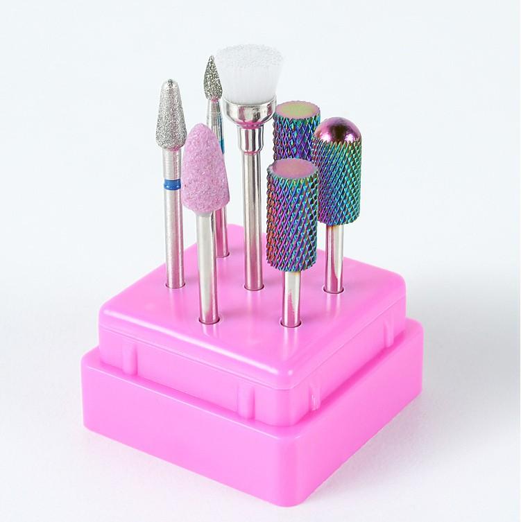 7шт гвозди сверла набор сплав нейл-арт сверла комплект маникюр педикюр электрические инструменты для ногтей набор женщин красота ногтей инструмент