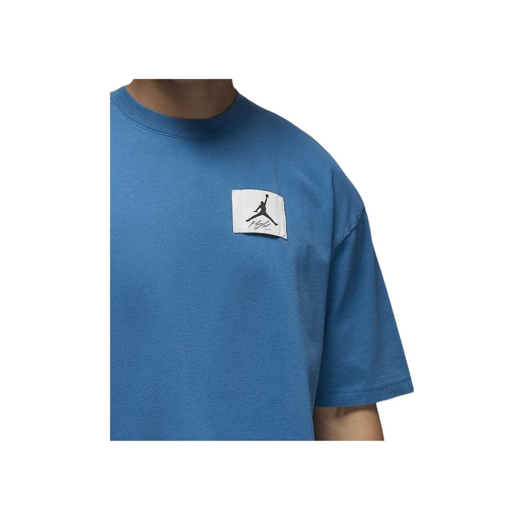 Jordan Flight Essentials Logo Fashion Comfortable Crew Neck Casual Loose Short Sleeve T-Shirt Men Tops Blue DZ0605-457