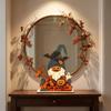 Autumn Halloween Wooden Decorative Figurines Set Random Style Seasonal Home Tabletop Decoration Indoor Outdoor Display