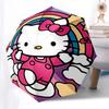 1pc Hello Kitty Clouds Automatic Opening/Closing Umbrella - Portable Folding Design, 8-Bone Iron Frame Outdoor Umbrella, Ideal Gift for Fans, Traveler