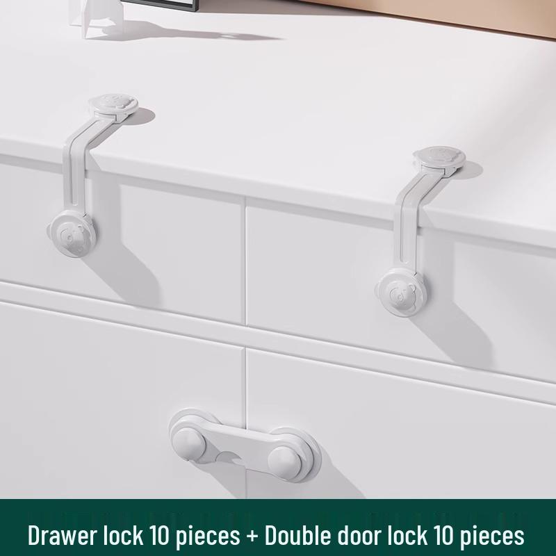 Children's Adjustable Safety Lock for Drawers, Cabinets, and Refrigerators - Anti-Pinch, Transparent, Baby-Proof Latch.
