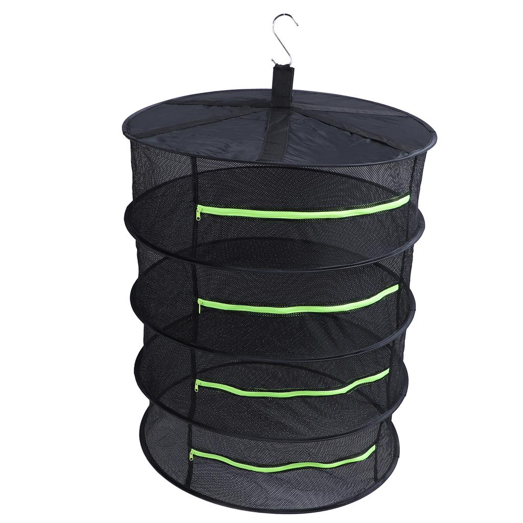 Kräutertrockengestell mit Öffnung, mehrlagiges, vielseitiges Hänge-Trockennetz für Growboxen, Obst, Gemüse