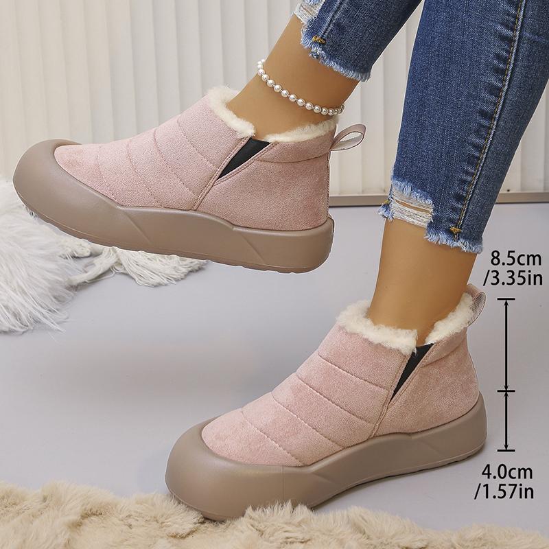 Thick Plush Platform Snow Boots Women Plus Size 36-43 Thick Bottom Winter Cotton Shoes Woman Slip On Anti Slip Ankle Boots