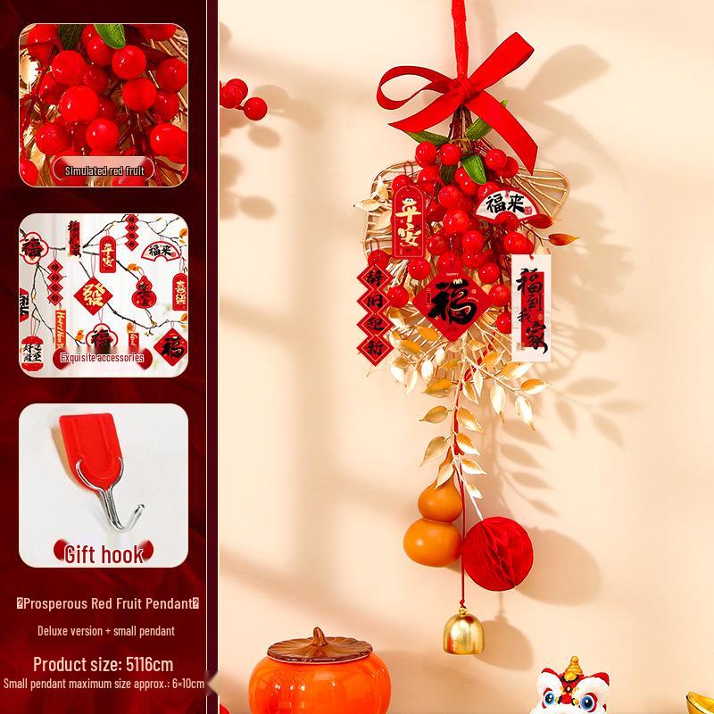 Housewarming Door Hanging: New Home Fortune Fruit String for Indoor Living Room Decor, Adds Birthday Atmosphere