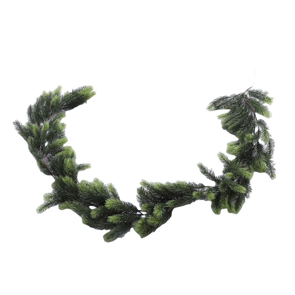 Realistic Vine Green 74.8in Plastic Bendable Hanging Pine Needles Vine for Holiday Party Home Decoration
