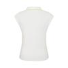 MALBON GOLF Cap Sleeve Slim Collar Top White (Woman)