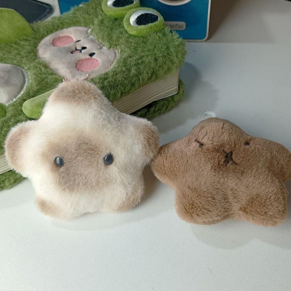 Plush Stuffed Squeak Capibara Doll Cartoon Siamese Cat Keyring Chirping Kapibara Pendant  Couple