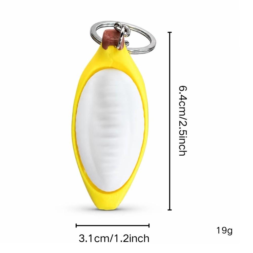 Eco-Friendly PLA Banana Fidget Keychain Simulation Banana Button Clicker Keychain Gifts for Teens