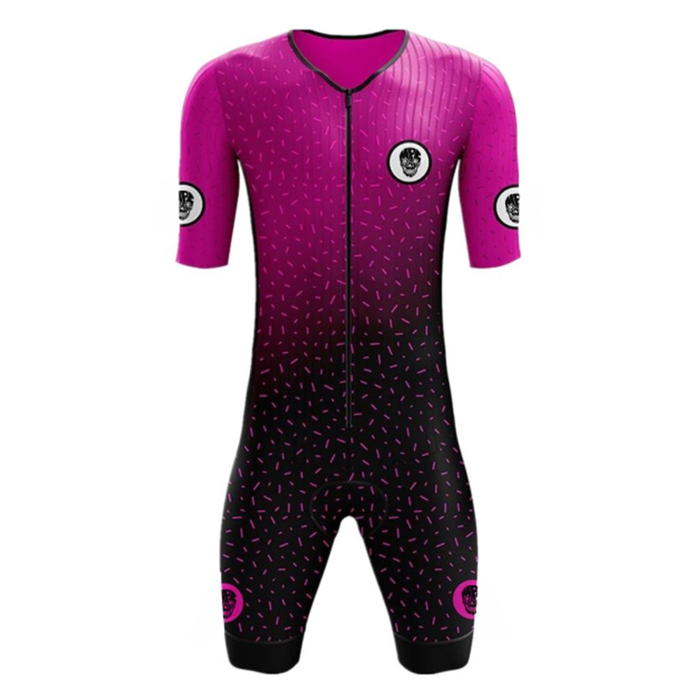 Tuta da Ciclismo Tuta da Triathlon Monopezzo Body Aderente Fantasia Verticale Mountain Bike Bici da Strada Pattinaggio a Rotelle Tuta Traspirante 2026 Set Tuta da Ciclismo Monopezzo