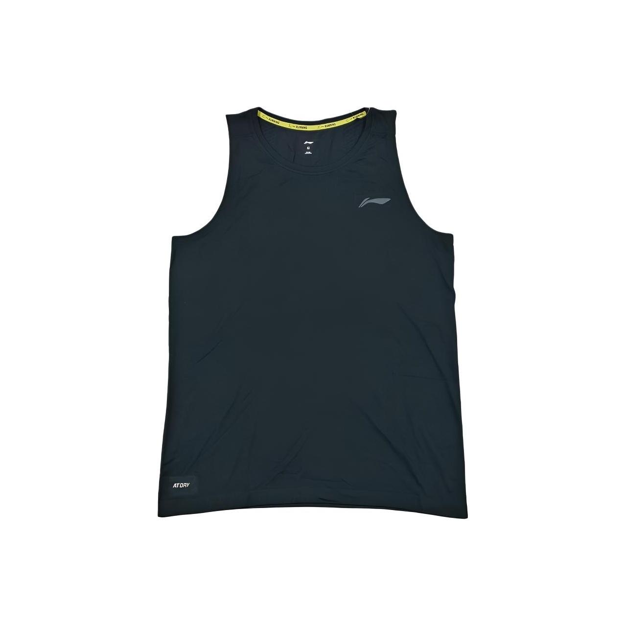 

Li Ning Беговая серия Пуловер с круглым вырезом Однотонный Удобный Универсальный Приталенный Жилет Мужские топы AVSU729-1 S