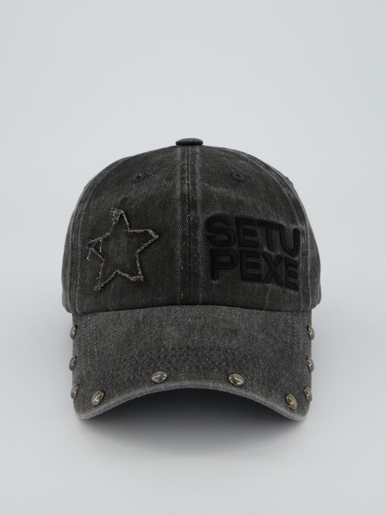 SETUP-EXE Studded Logo Ball Cap / Charcoal