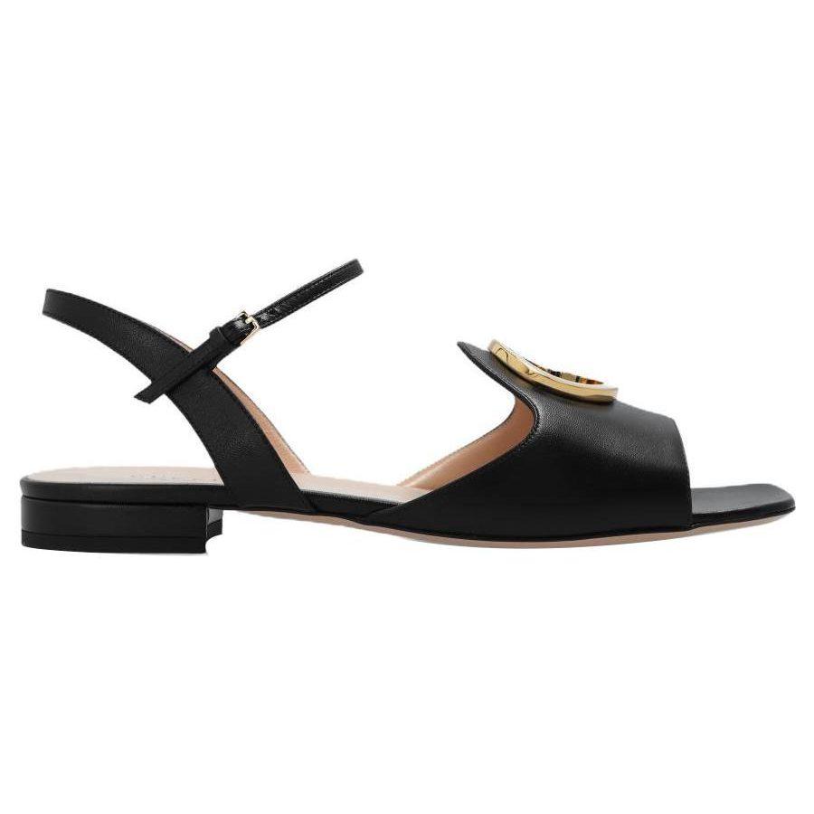 Gucci Interlocking G-logo Leather Sandals 729957 C9D00 1000