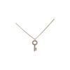 Key Necklace: S925 Sterling Silver with 18K Gold, Zircon Inlay, Mini Light Luxury Design