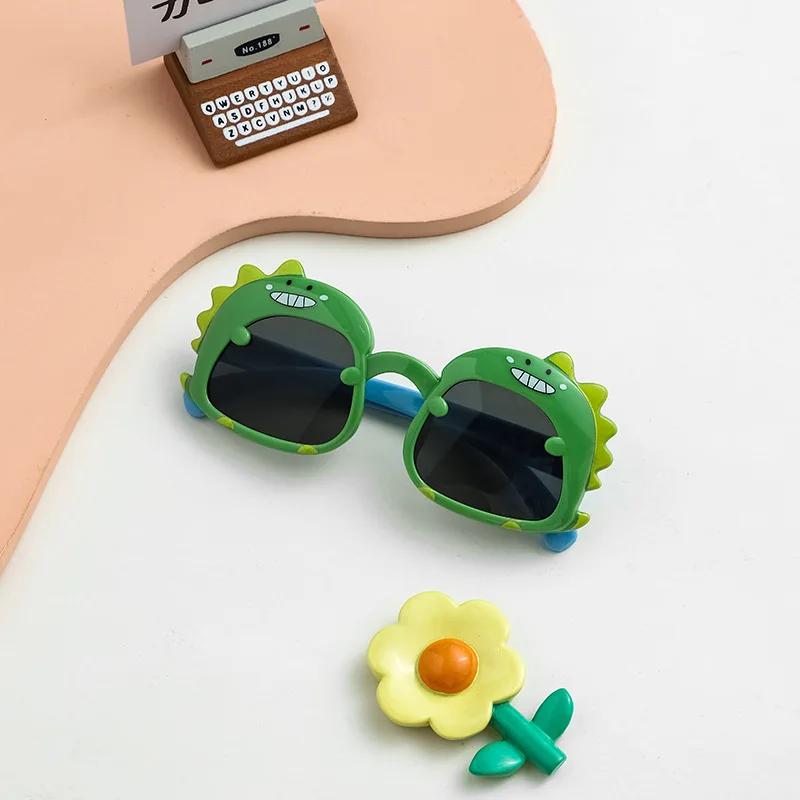 Summer Children Cute Dinosaur Cartoon Sunglasses Outdoor Sun Protection Sun Spectacles Baby Shade Spectacles Kid Eye Spectacles Sunglasses