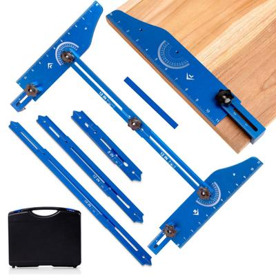 Treppenstufe Schablone Werkzeug Vorrichtung Aluminiumlegierung Länge Tiefe Messschieber mit Koffer für Layout Proje
