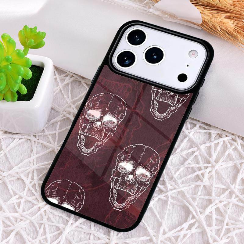 Horrible Skull Skeleton Phone Case for iPhone 17 Air 16 15 11 12 14 13 Pro Max Shockproof Cover
