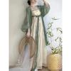 Song Dynasty Style Improved Hanfu Set - Chest-High Suspender One-Piece Skirt Chinese Traditional Elegant Daily Wear Dress