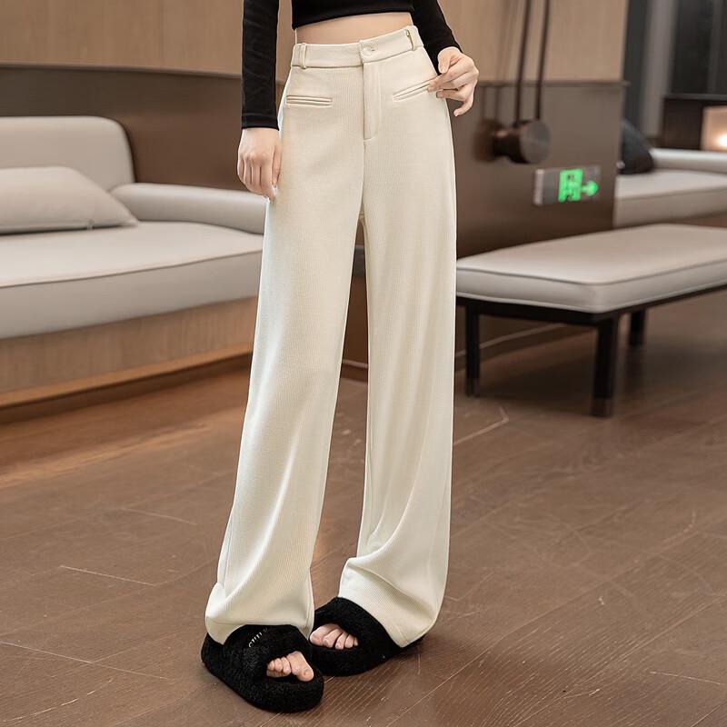 Women's 2025 Autumn High-Waist Wide-Leg Casual Pants