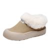 Women's Korean Style Winter New Arrival Fleece-Lined Thickened Big Cotton Boots Warm Flat Soft Sole Casual Women's Cotton Shoes