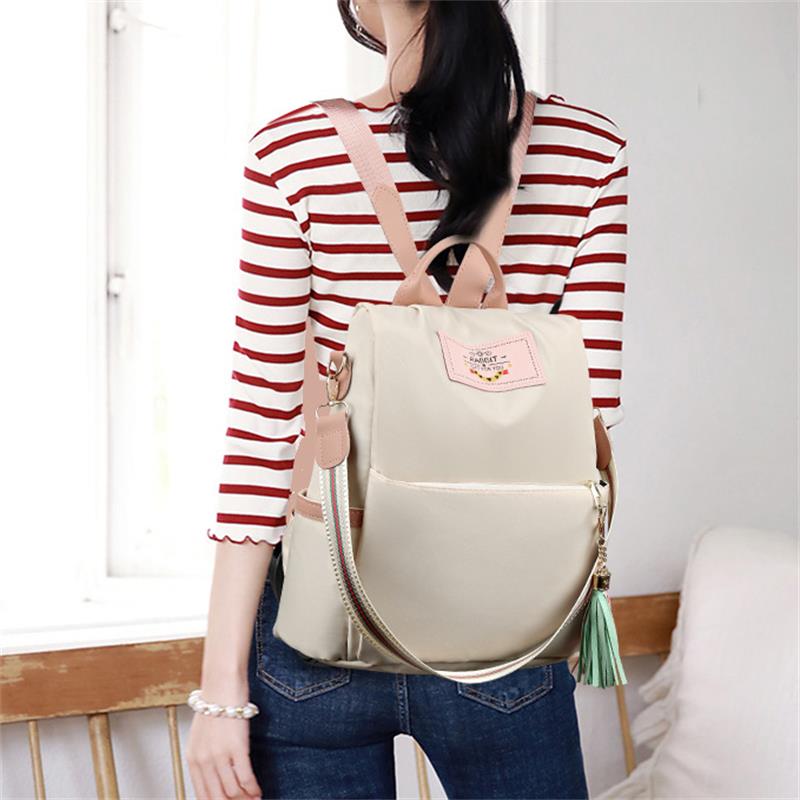 Women's Large Capacity Oxford Cloth Shoulder Bag Fashion Tote Backpack for Daily Travel