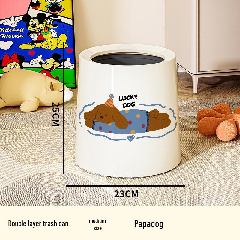 2025 Large Cartoon Paper Trash Can - Cute Design for Bathroom, Living Room, Bedroom