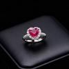 The Same Style Of Heart-Shaped Emerald And Zircon Ring Worn By Japanese And Korean Fashionable Female Celebrities Wedding Rings