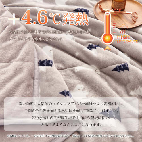 Matdeco Single Thick Winter Blanket, 2-Ply, Made with Thinsart, a High-Performance Filling, Four-Layer Construction, Washable Flannel, Insulated, Ultr