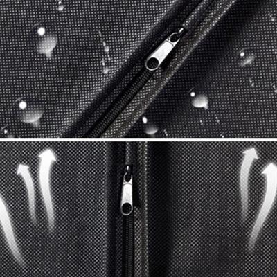 Black Color Suit Dust Cover Small Size Non Woven Fabrics Hanging Garment Bag Lightweight Transparent Window Suit Cover