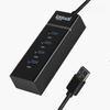 USB-hub - IGGUAL - 4 porter USB 3.0 - Hastighet 5 Gbit/s - Farge Svart - Type USB-A