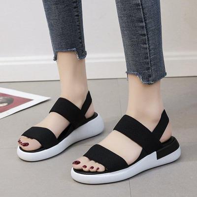 Summer Footwear Sports Sandals Women's Elastic Comfortable Flat-bottomed Sandals Beach Shoes.