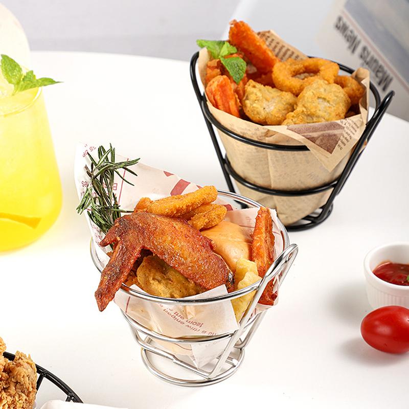 Cestino per Patatine Fritte Secchiello per Snack Cestino per Conservare Patatine Fritte Pollo Fritto Scolino per Olio Contenitore per Stoviglie Creative