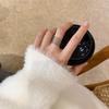 18K Gold Plated Wide Hollow Threaded Open Ring - Stylish & Personalized European/American Design