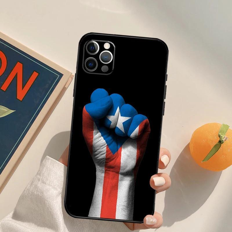 Apple IPhone15ProMax Mobile Phone Case Puerto Rico Flag Mobile Phone Case Is Painted and Anti-drop Huawei Three.
