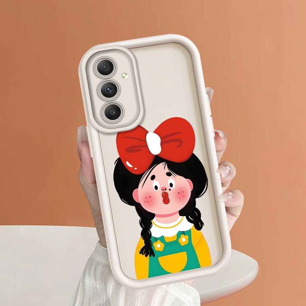 Soft Silicone Square Ladder Printing Pattern Phone Casing Full Cover Camera Shockproof Protection Rubber Case for Samsung