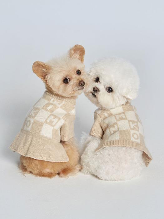 

MIMINKO Checkerboard Knit [DK3WT1560] 91_Beige_L_04